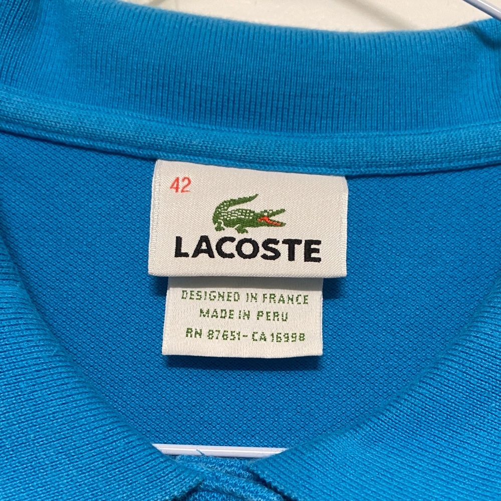 Lacoste Turquoise Polo Shirt